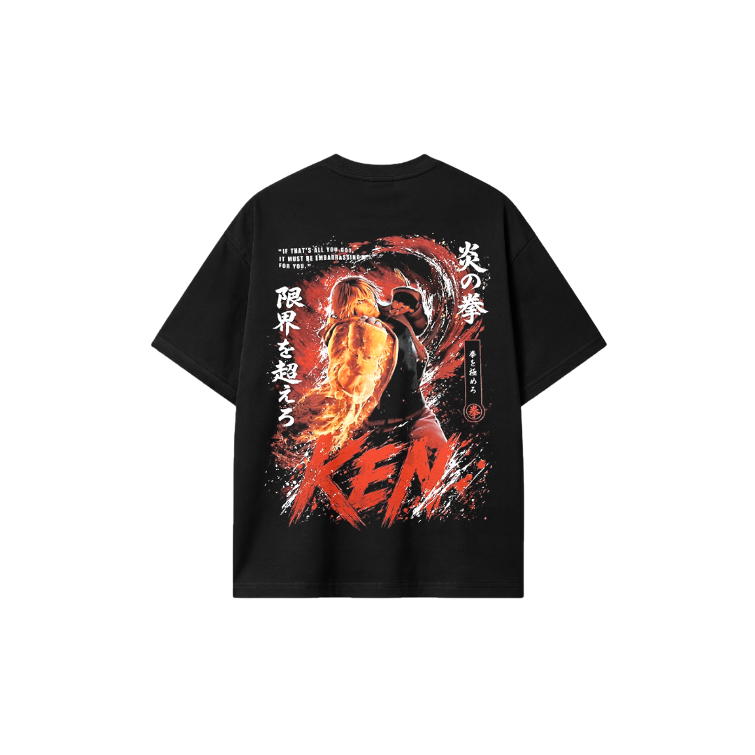 Camiseta Oversized Street Fighter Ken
