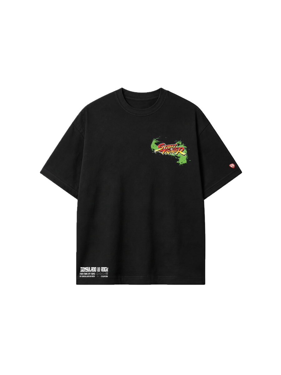 Camiseta Oversized Street Fighter Guile