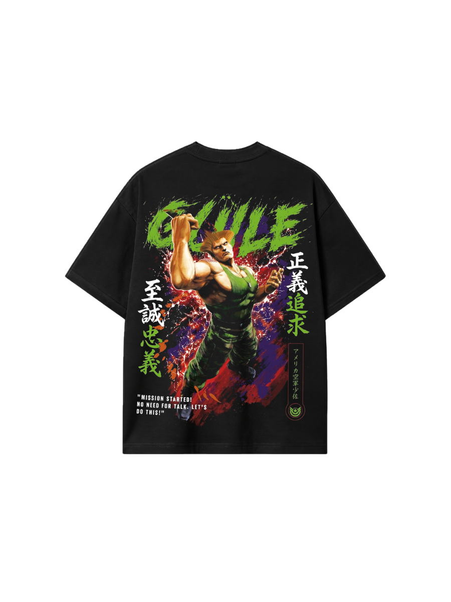 Camiseta Oversized Street Fighter Guile