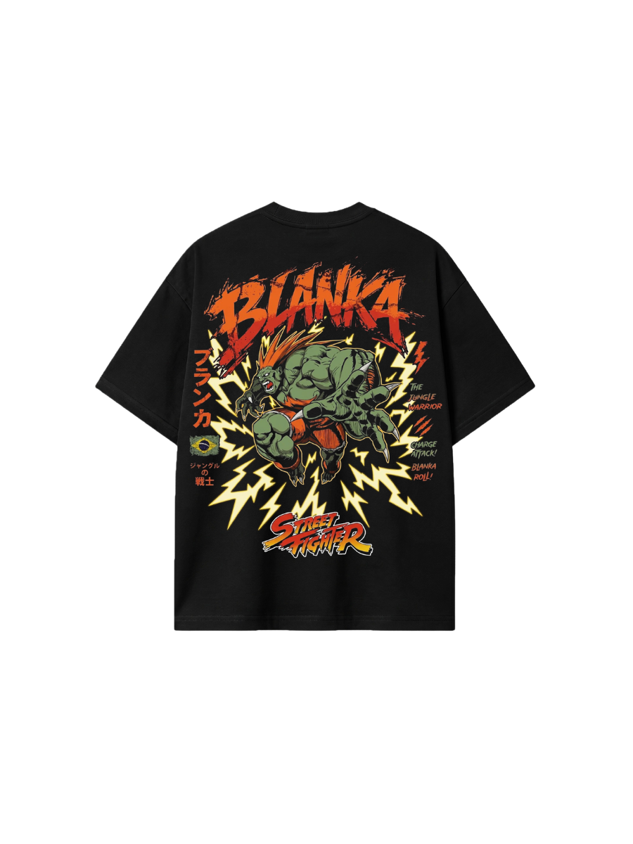 Camiseta Oversized Street Fighter Blanka