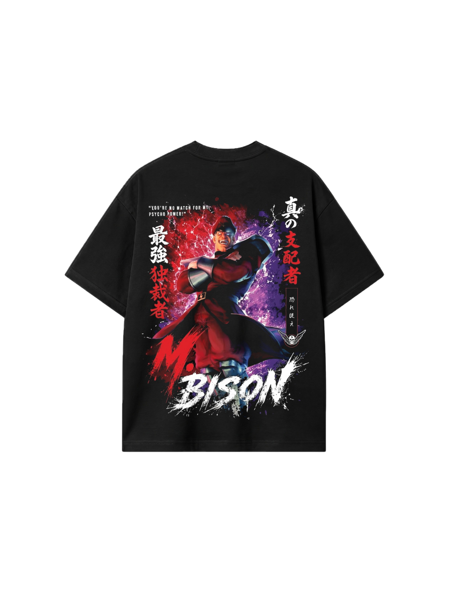 Camiseta Oversized Street Fighter M. Bison