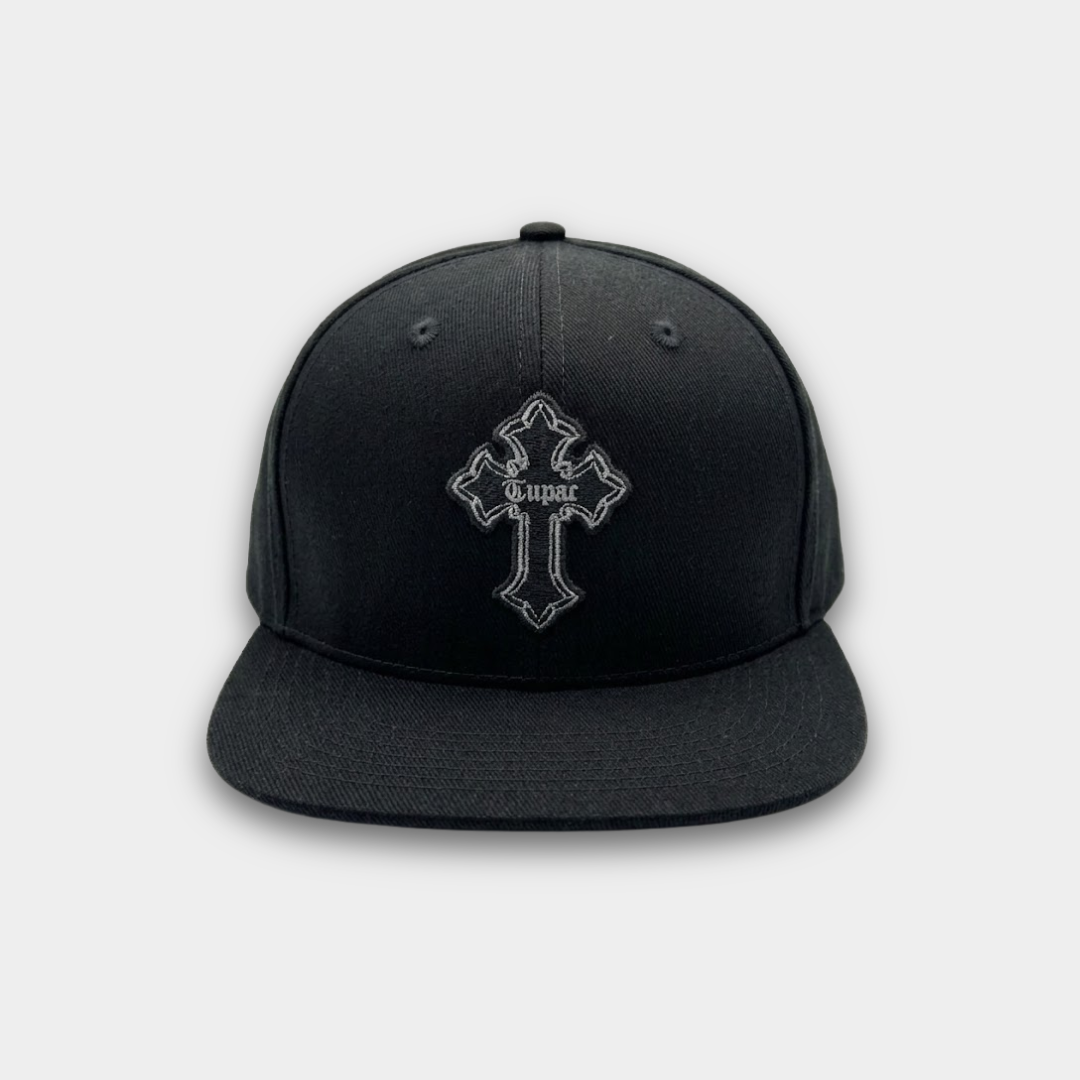 Boné 2Pac Gothic Cross Aba Reta Preto