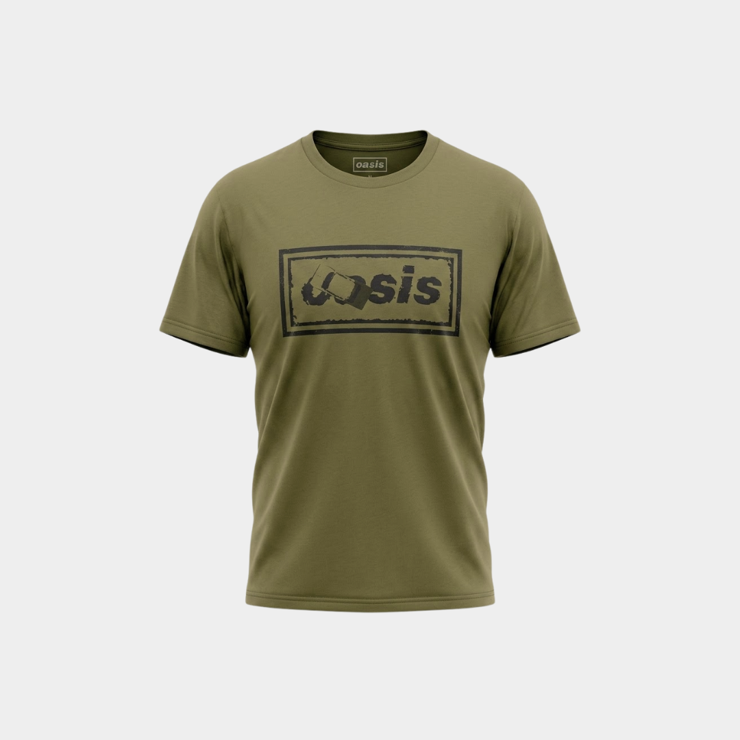 Camiseta Oasis Logo Verde Militar