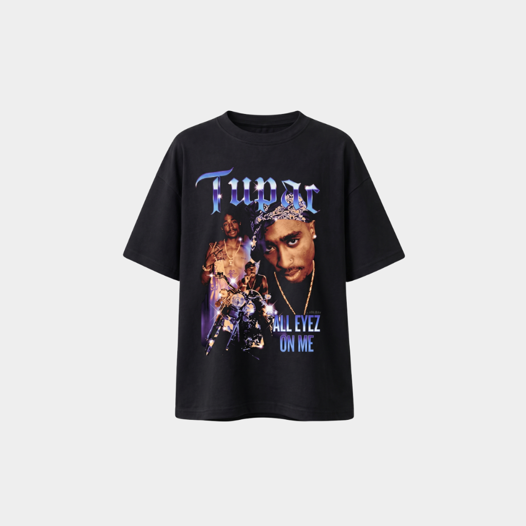 Camiseta Oversized Tupac All Eyez On Me
