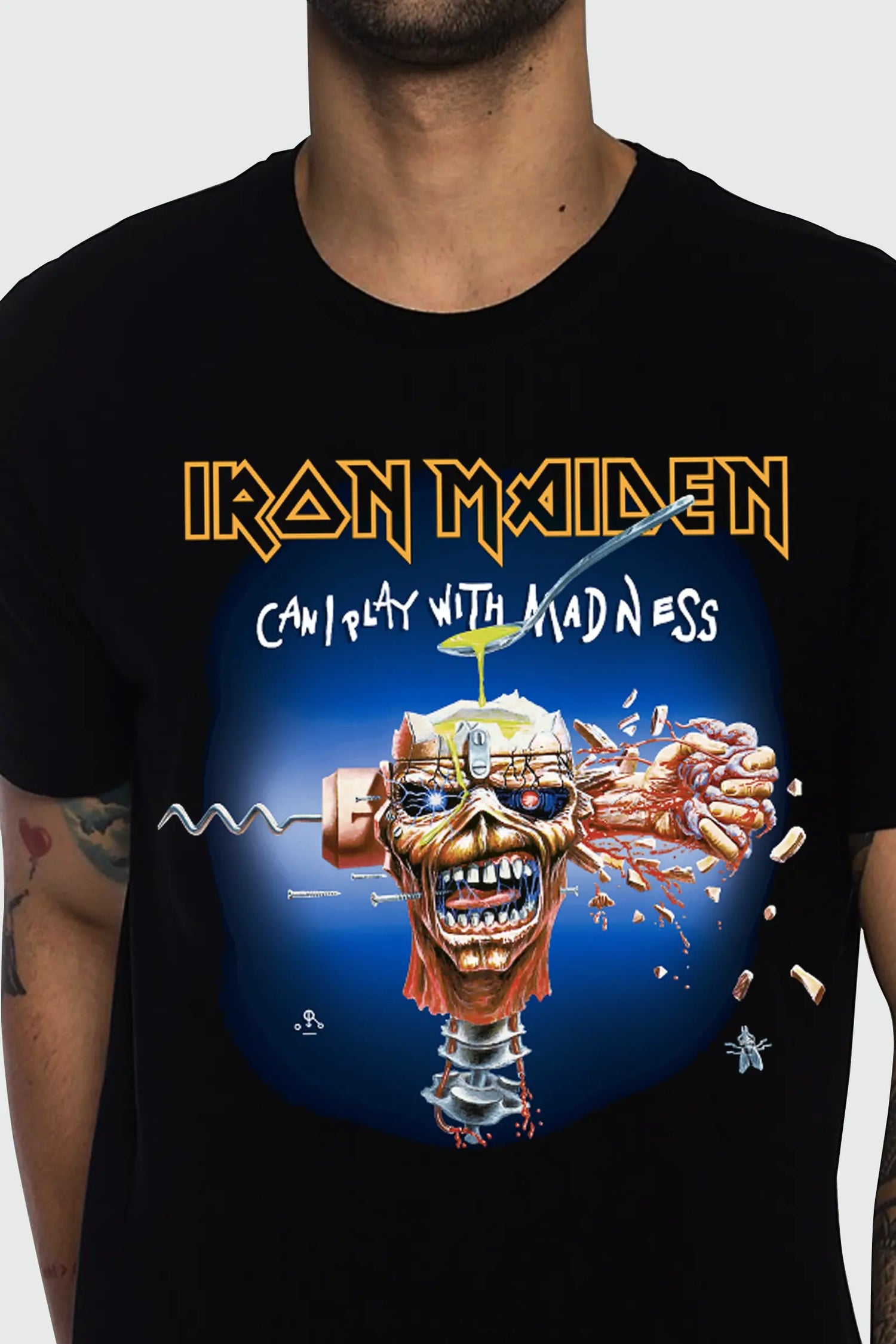 Camiseta Manga Curta Iron Maiden Can I Play With Madness