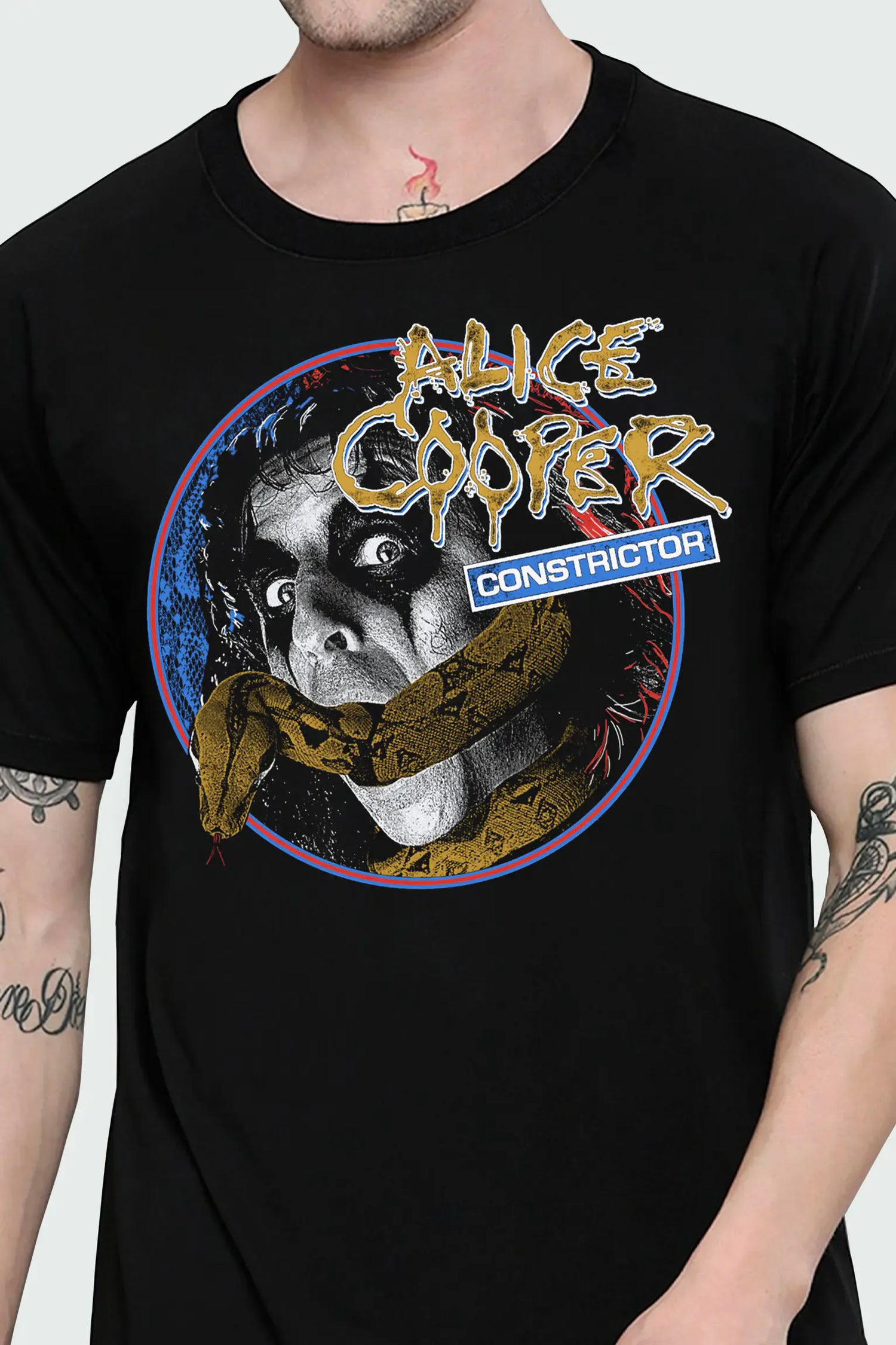 Camiseta Manga Curta Alice Cooper Constrictor