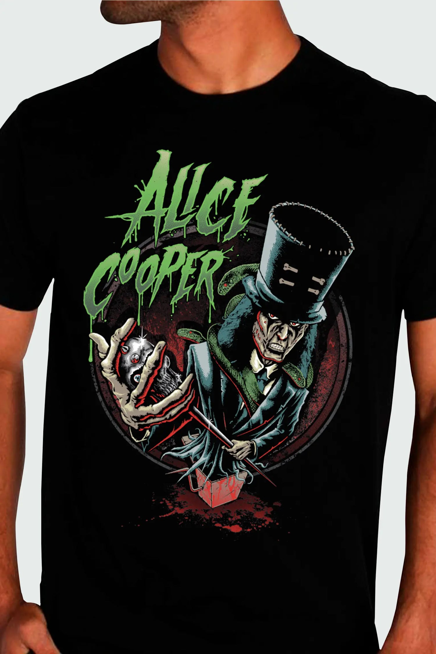 Camiseta Manga Curta Alice Cooper Jack In The Box