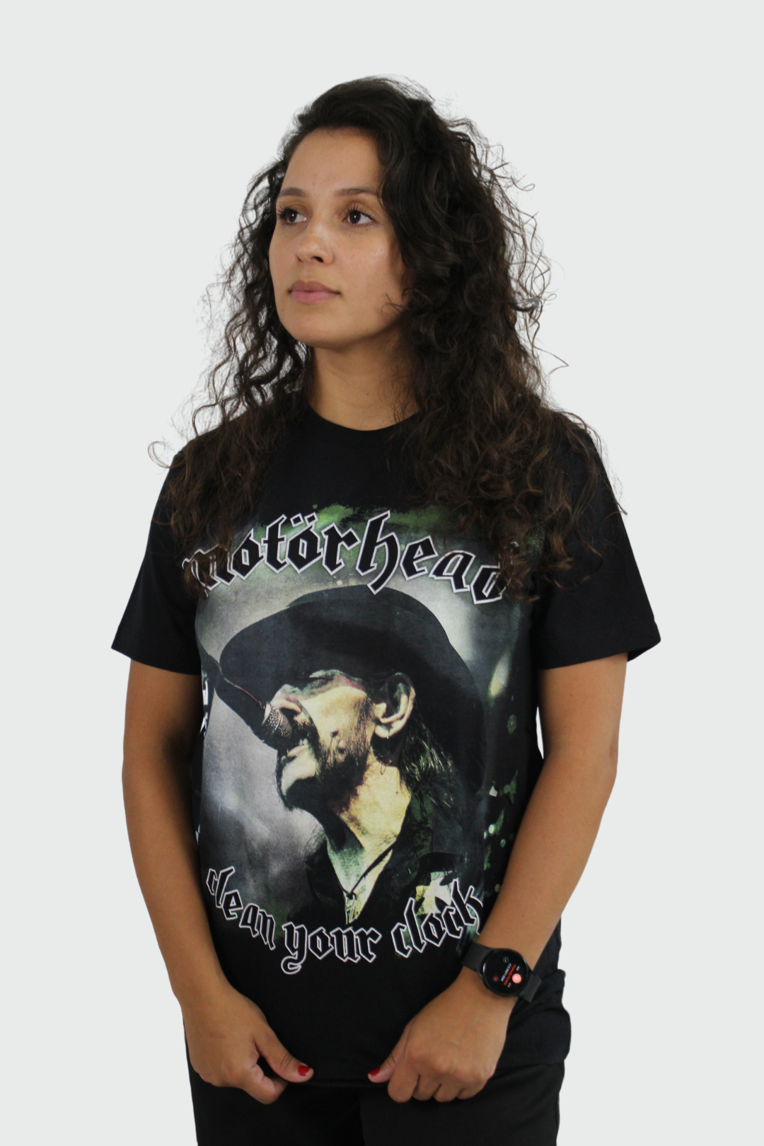 Camiseta Manga Curta Motörhead Lemmy Clock