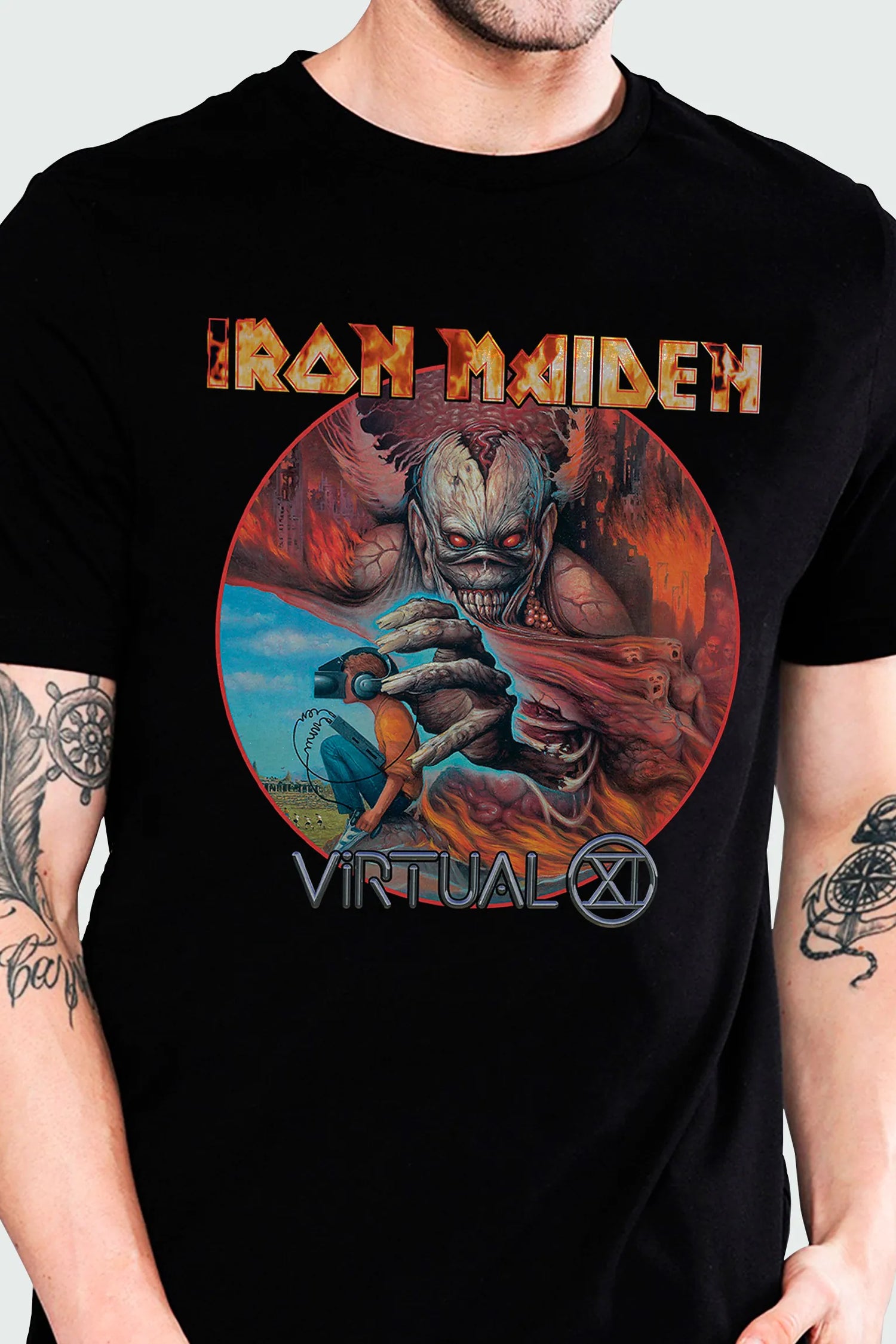 Camiseta Manga Curta Iron Maiden Virtual XI