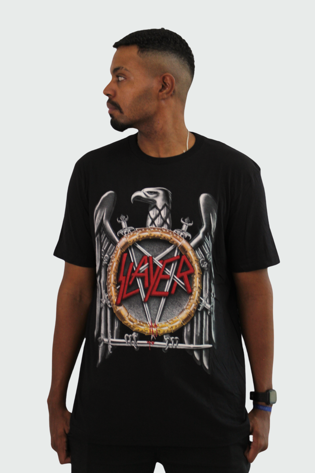 Camiseta Manga Curta Slayer Silver Eagle