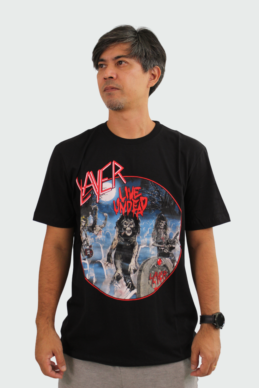 Camiseta Manga Curta Slayer Live Undead