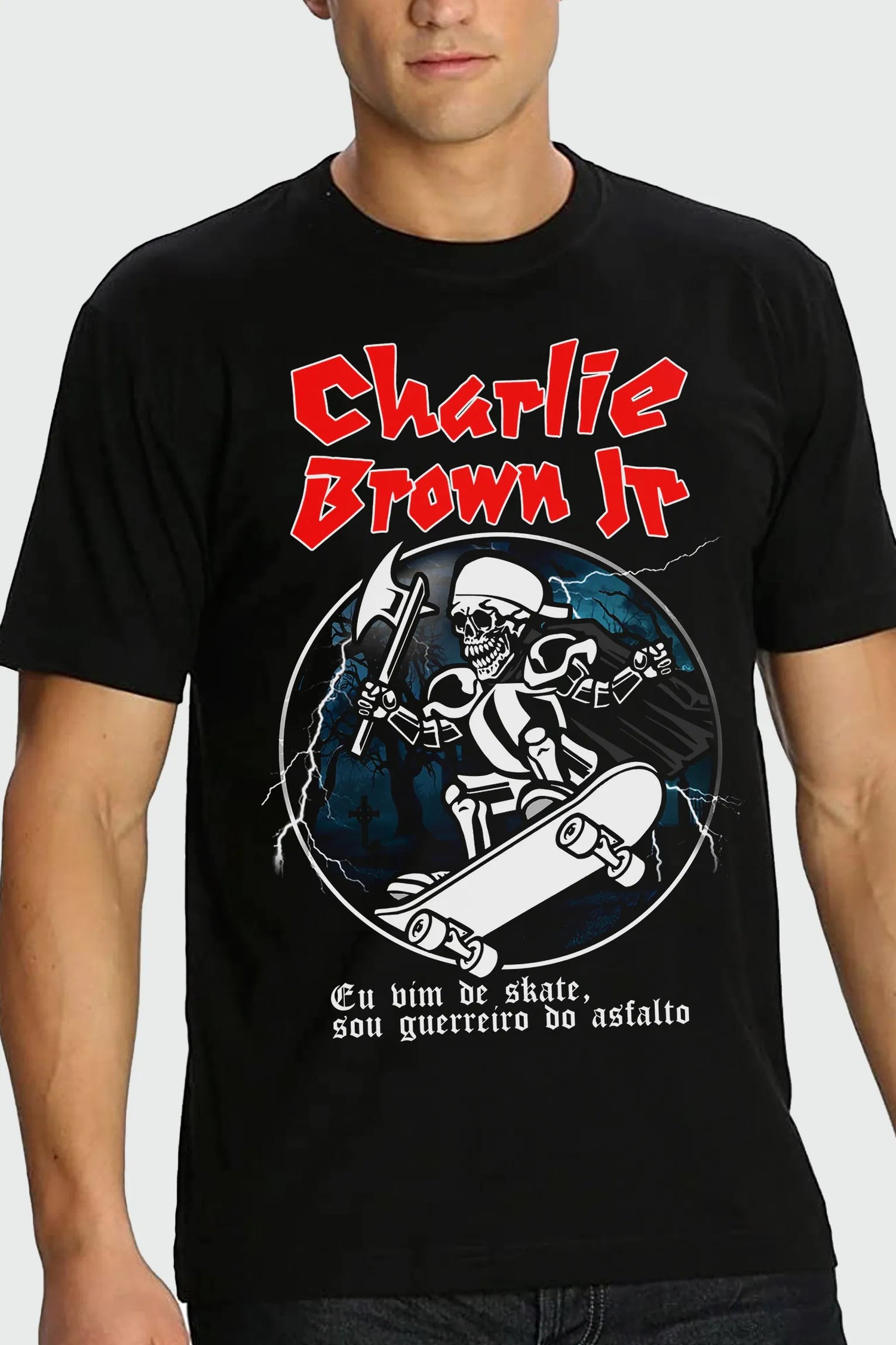 Camiseta Manga Curta Charlie Brown Jr. Guerreiro Do Asfalto