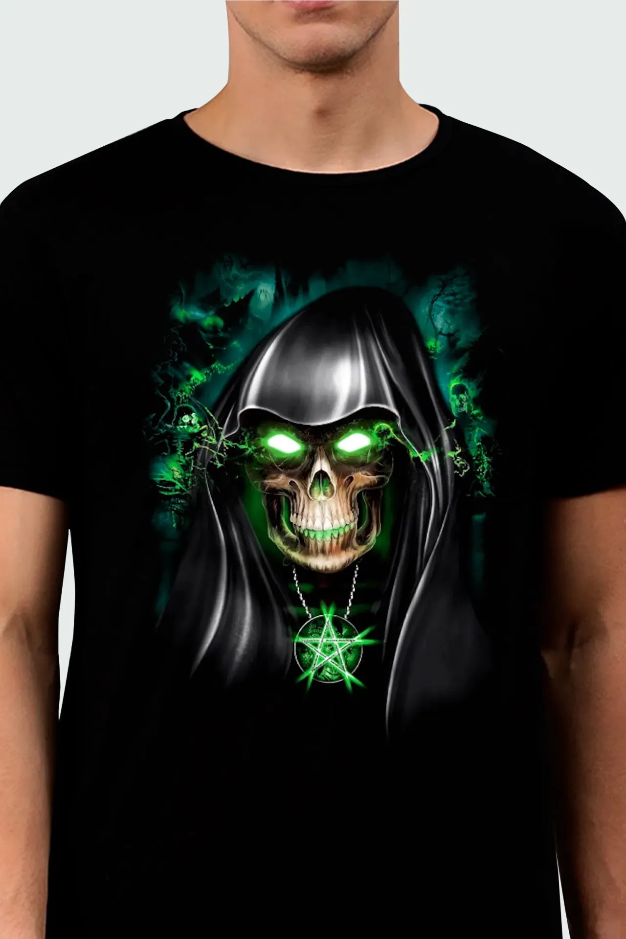 Camiseta Manga Curta Consulado Do Rock Reaper Face