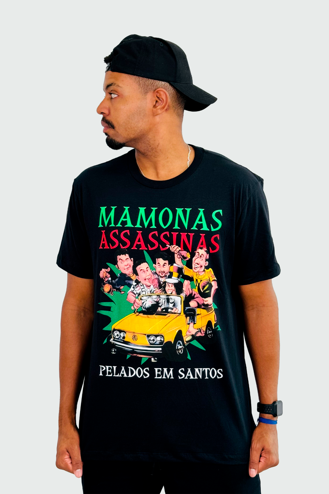 Camiseta Manga Curta Mamonas Assassinas Pelados em Santos