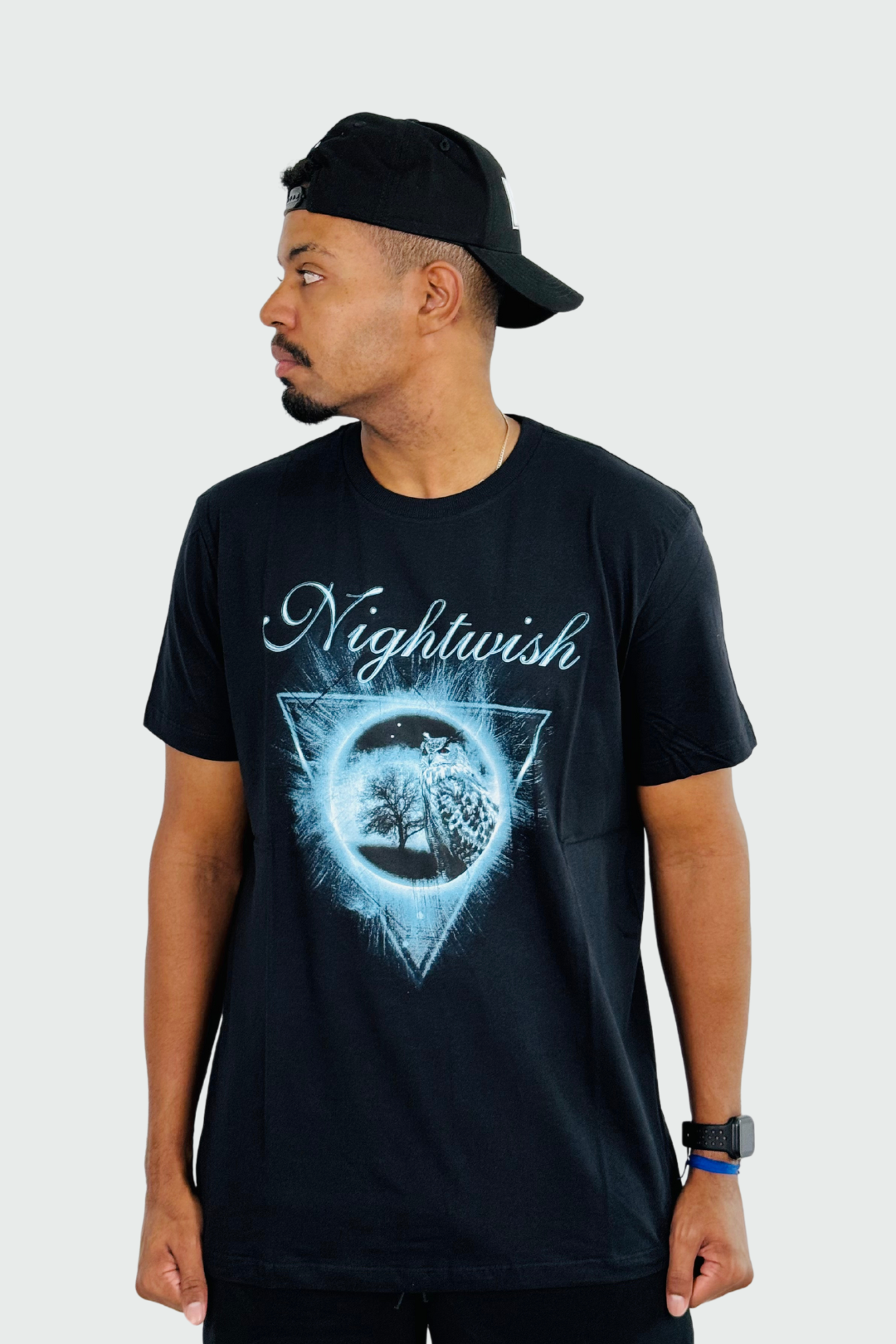 Camiseta Manga Curta Nightwish Owl LA Tour 22