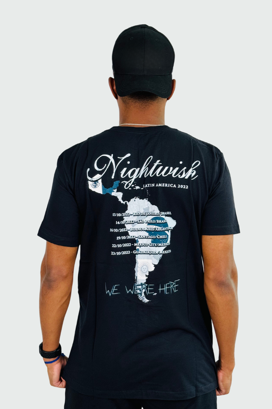 Camiseta Manga Curta Nightwish Owl LA Tour 22