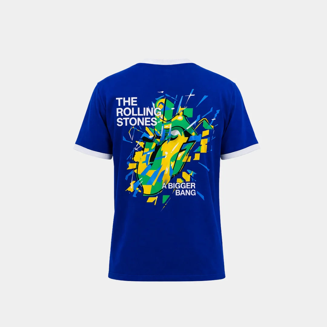 Camiseta Ringer The Rolling Stones A Bigger Bang Copacabana Azul