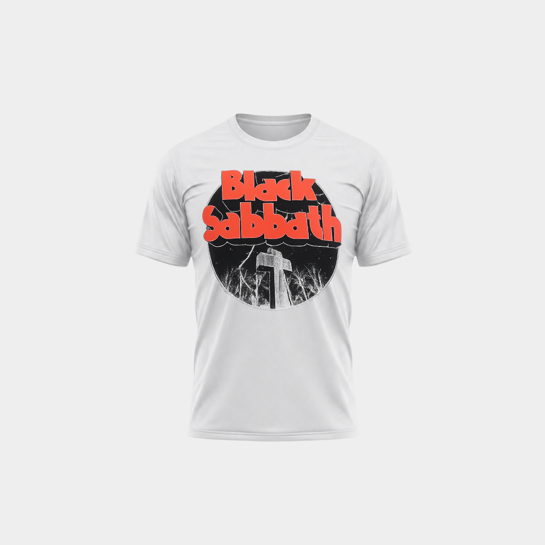 Camiseta Black Sabbath Graveyard Branca