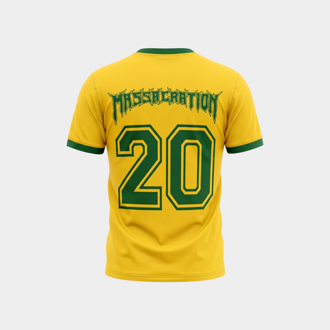 Camiseta Massacration Brasil Amarela
