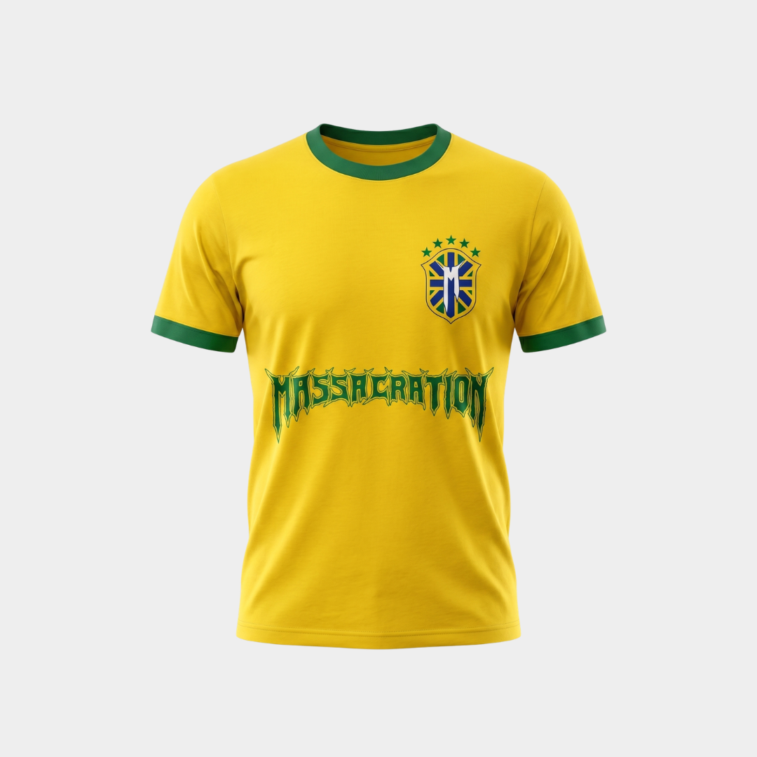 Camiseta Massacration Brasil Amarela
