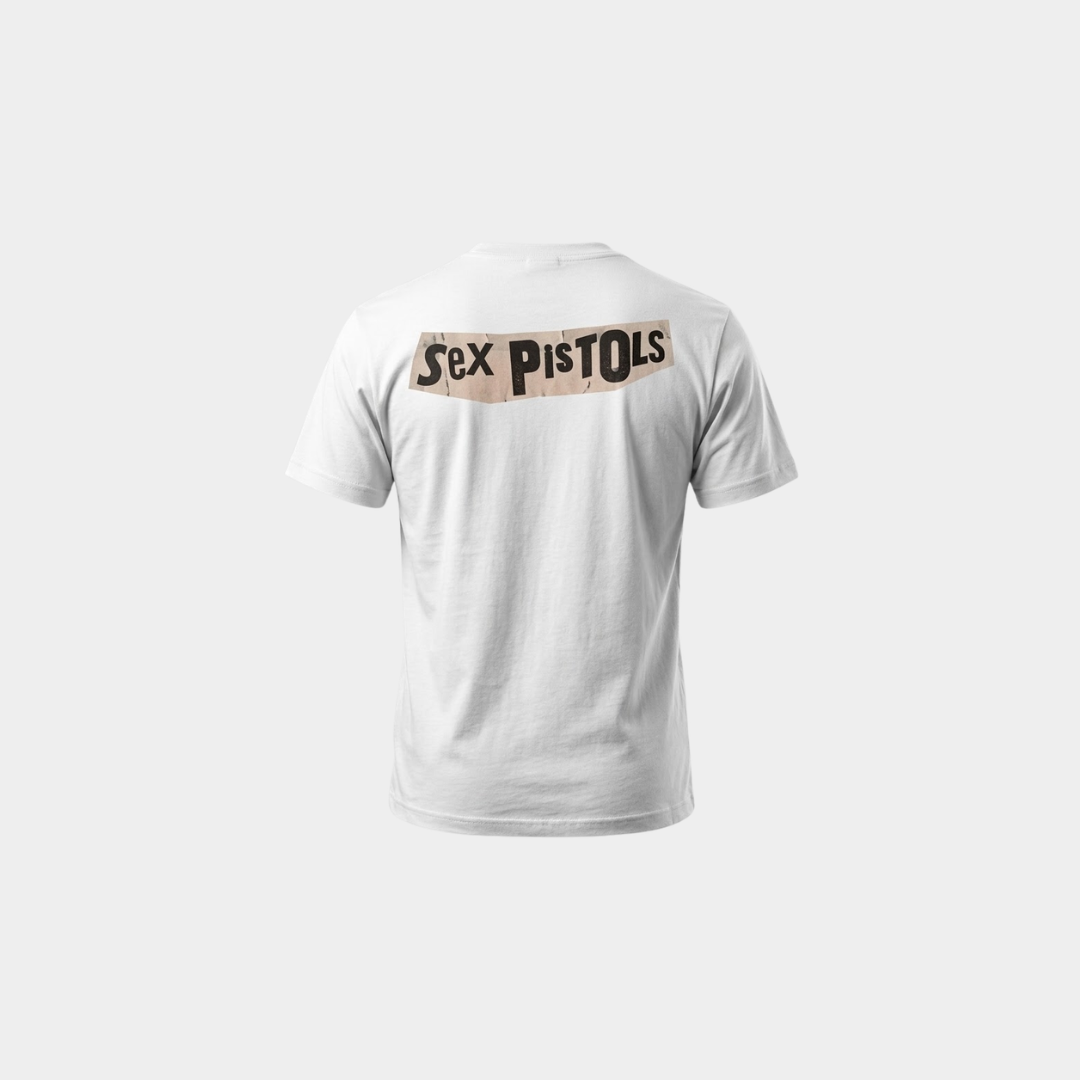 Camiseta Sex Pistols Never Mind The Bollocks Branca