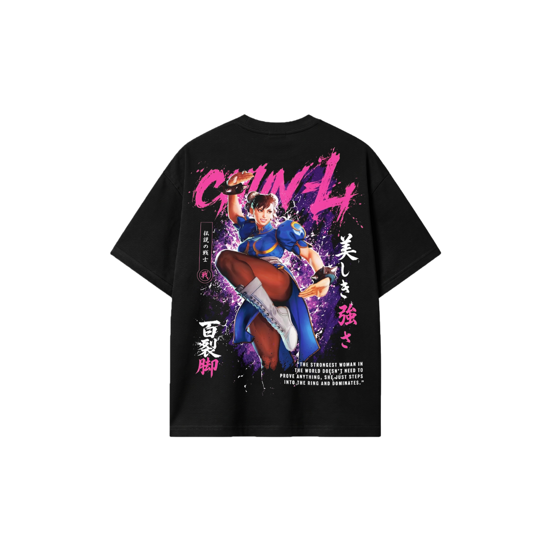 Camiseta Oversized Street Fighter Chun-Li