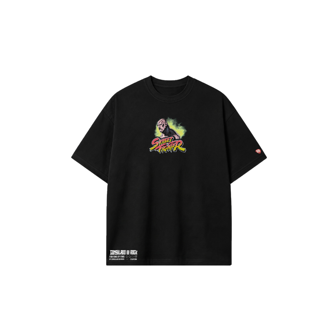 Camiseta Oversized Street Fighter Sagat