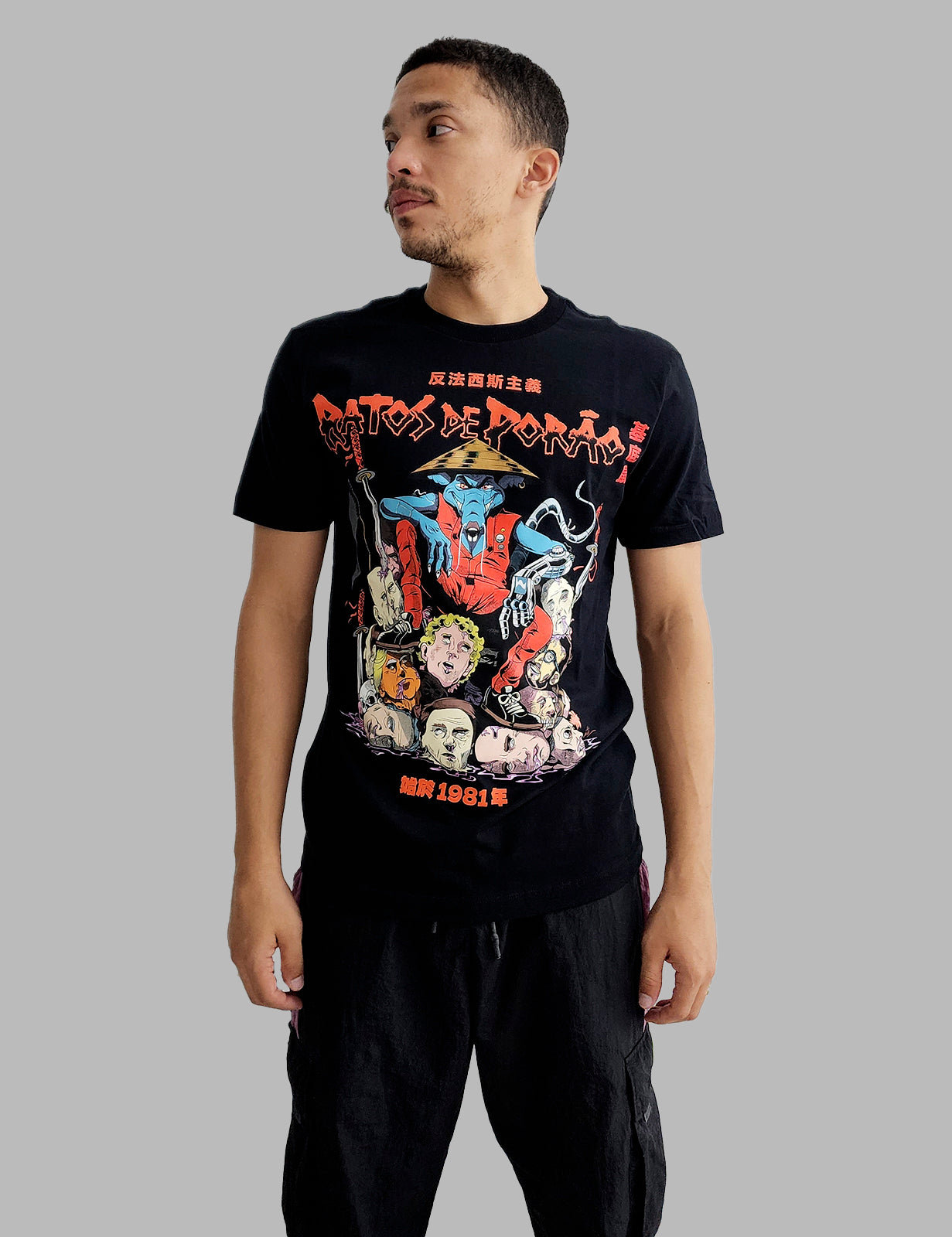 Camiseta Manga Curta Ratos de Porão China High Tech